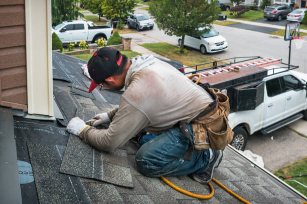 Professional Roof Installation technician working in North Windham, ME